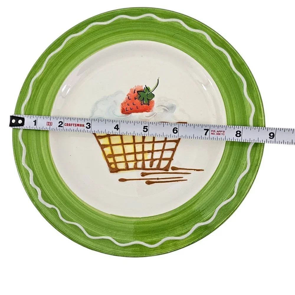 Sonoma Home Goods Strawberry Luncheon Dessert Plates Made in Italy – Set of 3